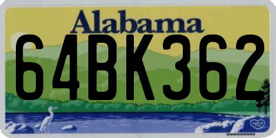 AL license plate 64BK362