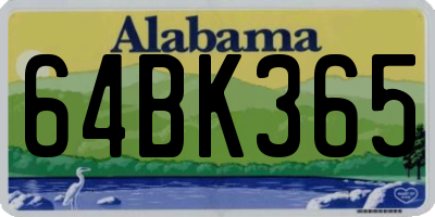 AL license plate 64BK365