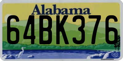 AL license plate 64BK376