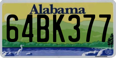 AL license plate 64BK377