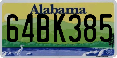AL license plate 64BK385