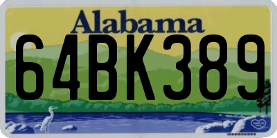AL license plate 64BK389