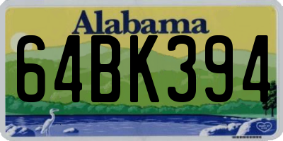 AL license plate 64BK394