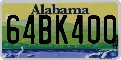 AL license plate 64BK400