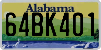 AL license plate 64BK401