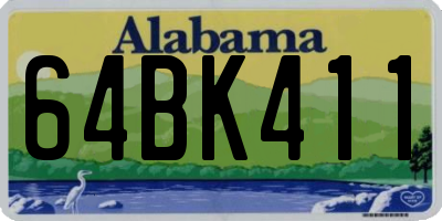 AL license plate 64BK411
