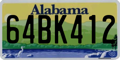 AL license plate 64BK412