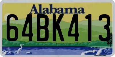 AL license plate 64BK413