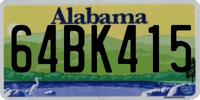 AL license plate 64BK415