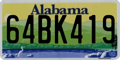 AL license plate 64BK419
