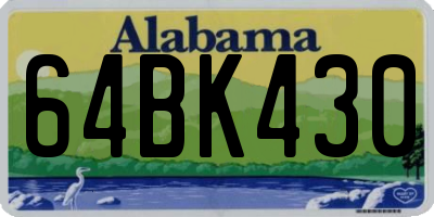 AL license plate 64BK430