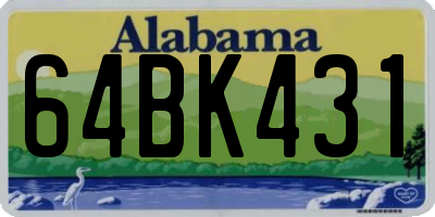 AL license plate 64BK431