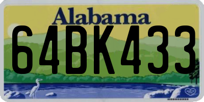 AL license plate 64BK433