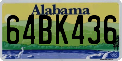 AL license plate 64BK436