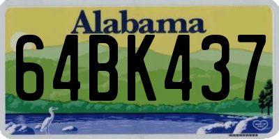 AL license plate 64BK437
