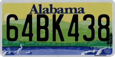 AL license plate 64BK438