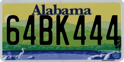 AL license plate 64BK444