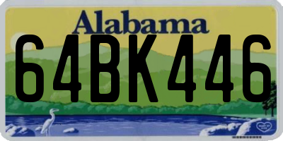 AL license plate 64BK446
