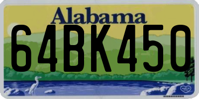 AL license plate 64BK450