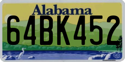 AL license plate 64BK452