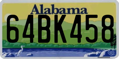 AL license plate 64BK458