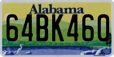 AL license plate 64BK460