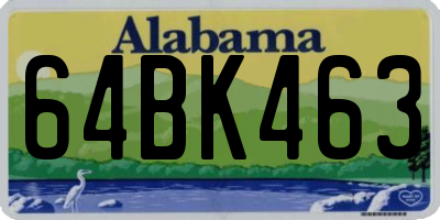 AL license plate 64BK463