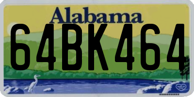 AL license plate 64BK464