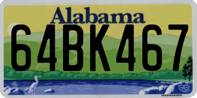 AL license plate 64BK467