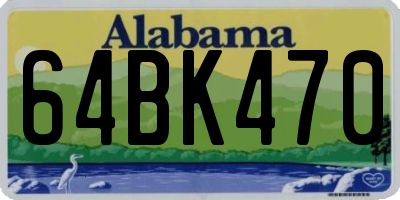 AL license plate 64BK470