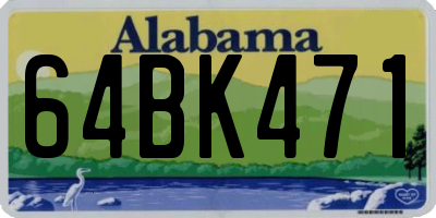 AL license plate 64BK471