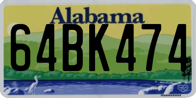 AL license plate 64BK474