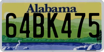 AL license plate 64BK475
