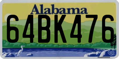 AL license plate 64BK476