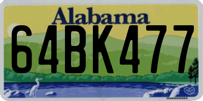 AL license plate 64BK477