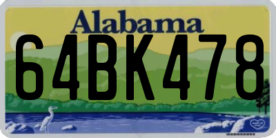 AL license plate 64BK478