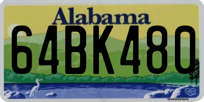 AL license plate 64BK480