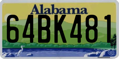 AL license plate 64BK481