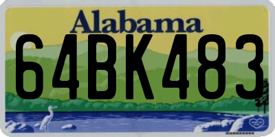 AL license plate 64BK483