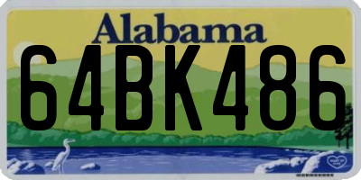 AL license plate 64BK486