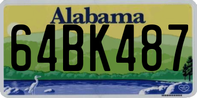 AL license plate 64BK487