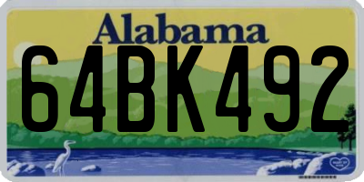 AL license plate 64BK492