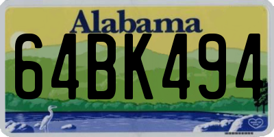 AL license plate 64BK494