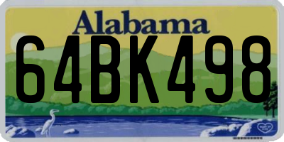 AL license plate 64BK498