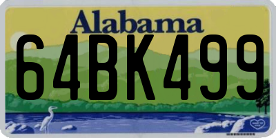 AL license plate 64BK499
