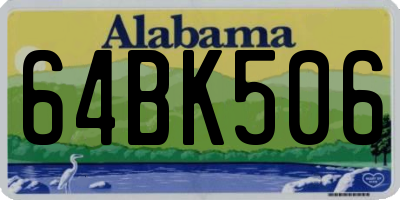 AL license plate 64BK506