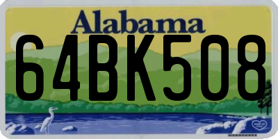 AL license plate 64BK508