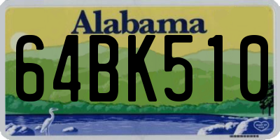 AL license plate 64BK510
