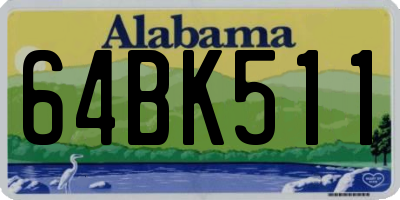 AL license plate 64BK511