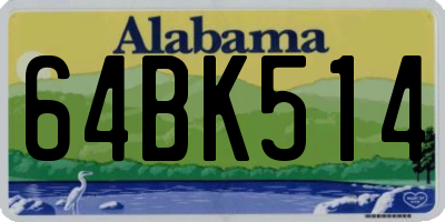 AL license plate 64BK514